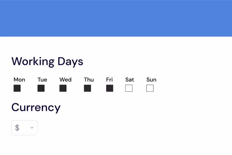 Custom Workdays