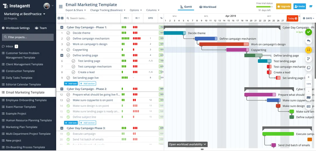 Online Gantt Chart Software | Free Gantt Chart Maker