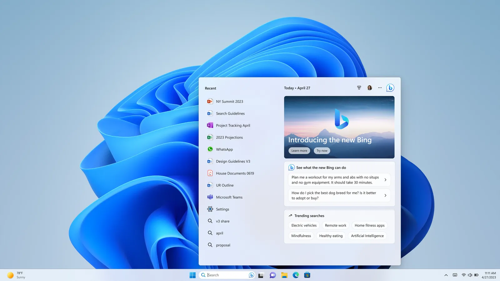 Microsofts Windows 11 erhält Bing AI-Taskleistensuche und neue iPhone-Integration – GeekWire