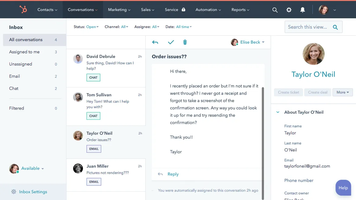 HubSpot Brings Bots, Live Chat, and Team Email to Growing Businesses for  Free with Launch of Conversations
