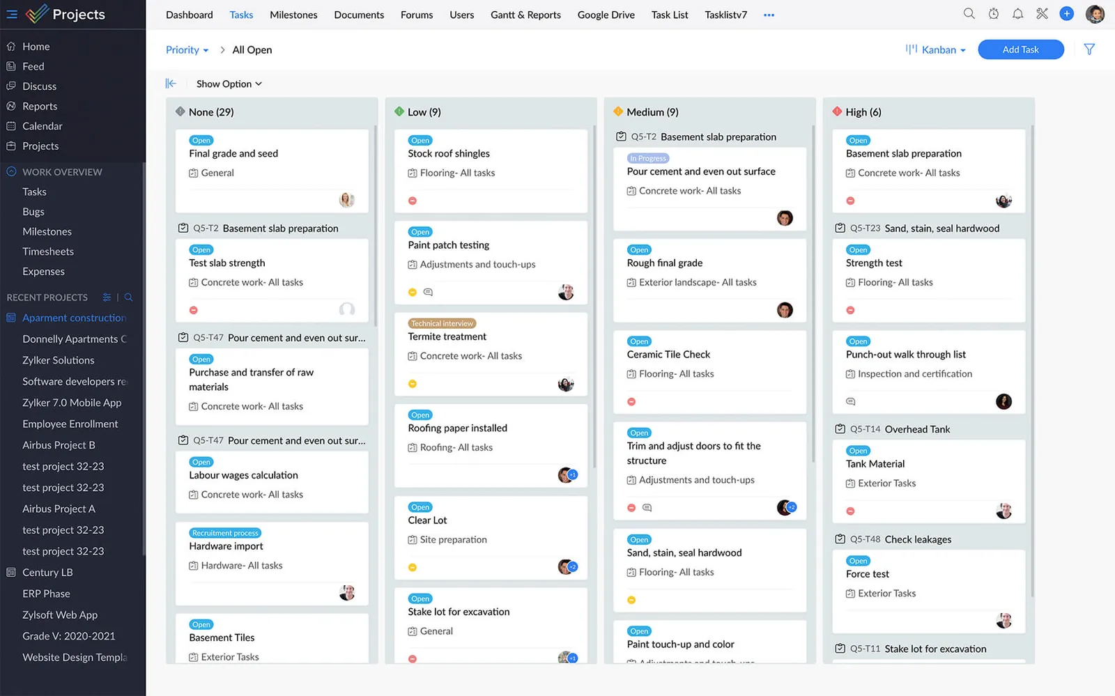 Plantillas de proyecto personalizadas | Zoho Projects