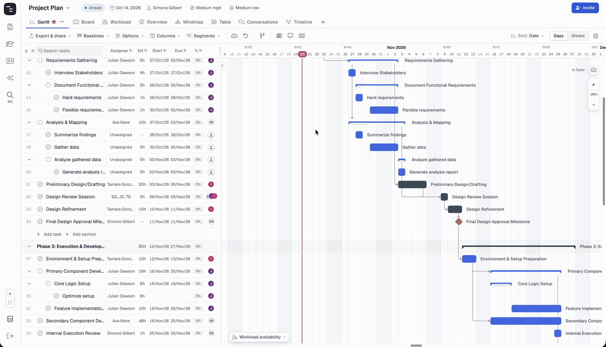Editing the workbook’s task color palette with hex codes