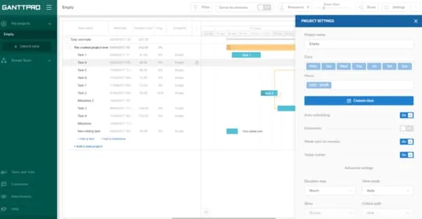 4. GanttPRO — Am besten für traditionelle Gantt-Chart-Puristen