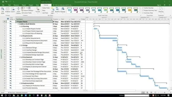 2. Microsoft Project — Am besten für Unternehmen und Legacy-Workflows